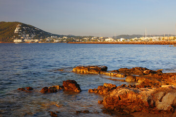 Morning Sunlight at Santa Eulalia, Ibiza, Spain.