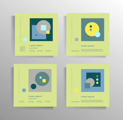 Cover design for folder, brochure, booklet, book, poster, flyer. Set of modern geometric vector templates.