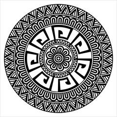 Polynesian Style Circular Shape Tattoo M_2204055