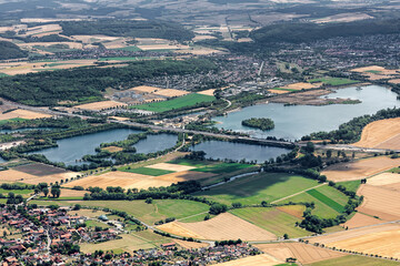 Luftbild Northeim mit Baustelle Autobahn