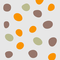 Pattern with circles of different colors. Hand drawn style. Doodle. Vector Stock illustration.