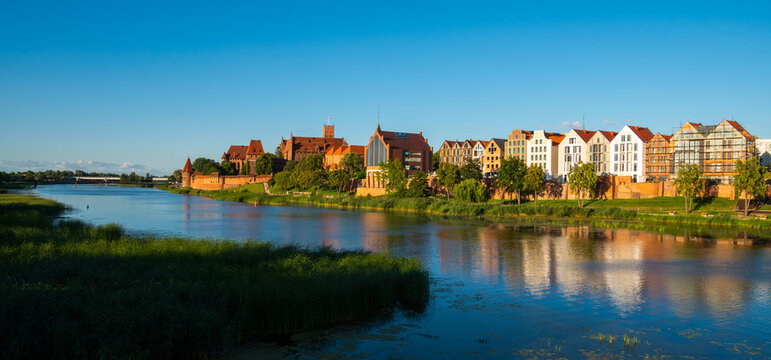 panorama of the city of malbork poland europe