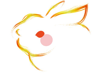うさぎ年の年賀状のイラスト素材