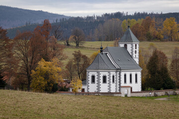 Originally the Gothic church of St. Jakub near the village of Zelnava in the Sumava Mountains in southern Bohemia.