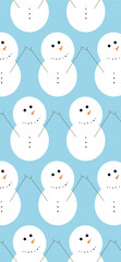 pattern with a winter snowman, winter