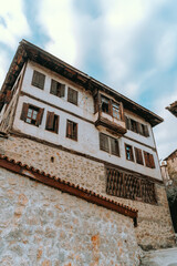Traditional Ottoman Houses in Safranbolu. Safranbolu UNESCO World Heritage Site. Old wooden mansions turkish architecture. Safranbolu landscape view.