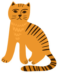 Cartoon illustration of a cat