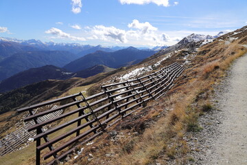 Fototapeta na wymiar Avalanche protection in the Tyrolean Alps