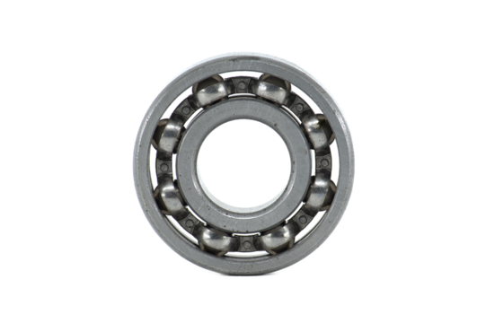Ball bearing over transparent background