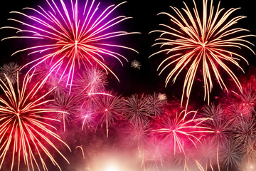 Obraz premium fireworks in the night sky