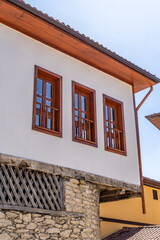 Traditional Ottoman house in Safranbolu. Safranbolu UNESCO World Heritage Site. Old wooden mansion turkish architecture. Wooden ottoman mansion