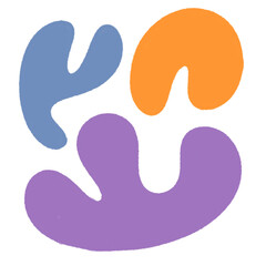 Splash abstract shape hand drawn icon design illustration elements.