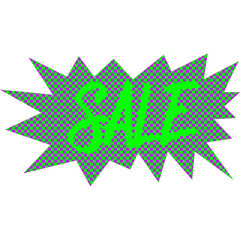 Abstract transparent halftone grunge sale sticker element.
