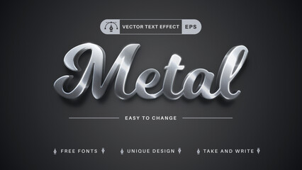 Metal - Editable Text Effect, Font Style