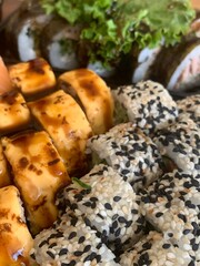 Japanese sushi rolls