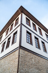 Traditional Ottoman house in Safranbolu. Safranbolu UNESCO World Heritage Site. Old wooden mansion turkish architecture. Wooden ottoman mansion