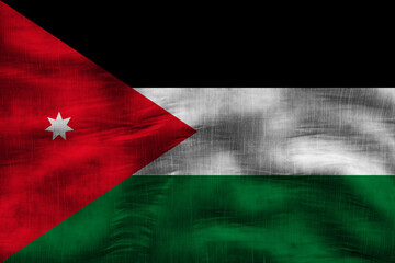 National flag  of Iordan. Background  with flag  of Iordan