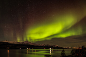 Northern Lights over Norwegian Fjords