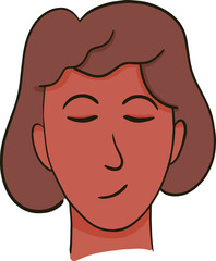 Woman avatar for a social network