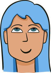 Woman avatar for a social network