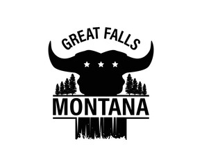 Great Falls Montana Logo Design Template