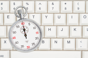 Stopwatch on a keyboard