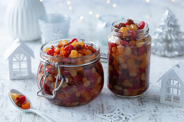 soaking dried fruits in alcohol