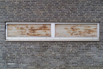 brick wall with a window