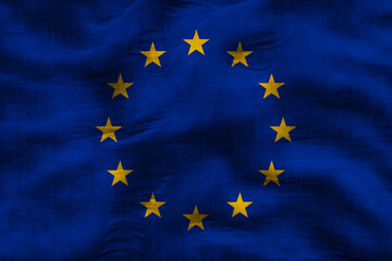 National flag of Europe. Background  with flag of Europe.