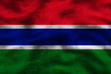 Obraz premium National flag of Gambia. Background with flag of Gambia.