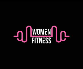 Simple Pink Fitness Business Logo Design Template