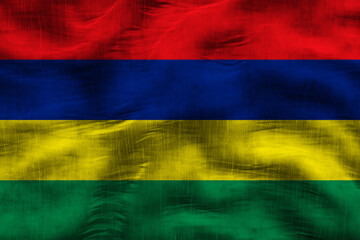 National flag of Mauritius. Background  with flag of Mauritius.