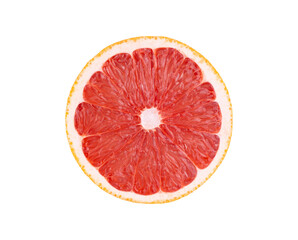 Grapefruit half on trannsparent background with PNG.