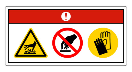 Danger Hot Surface Symbol Sign On White Background