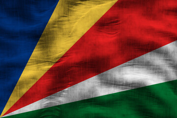 National flag of Seychelles. Background  with flag of Seychelles.