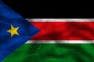 National flag of South Sudan. Background  with flag of South Sudan.
