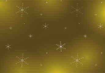 golden blurred background with snowflakes texture