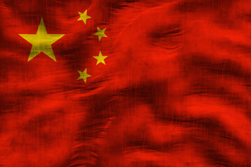 National flag of the People's Republic of China.  Background  with flag of the People's Republic of China.