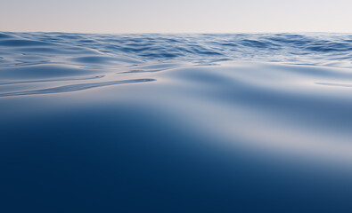 Empty water surface, 3d rendering.