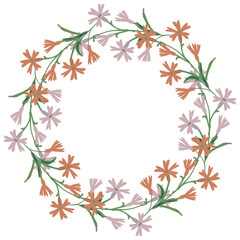 Fototapeta na wymiar Decorative floral frame