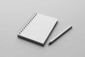 Notebook with pencil