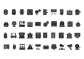 Internet Of Things icon pack with solid or glpyh style
