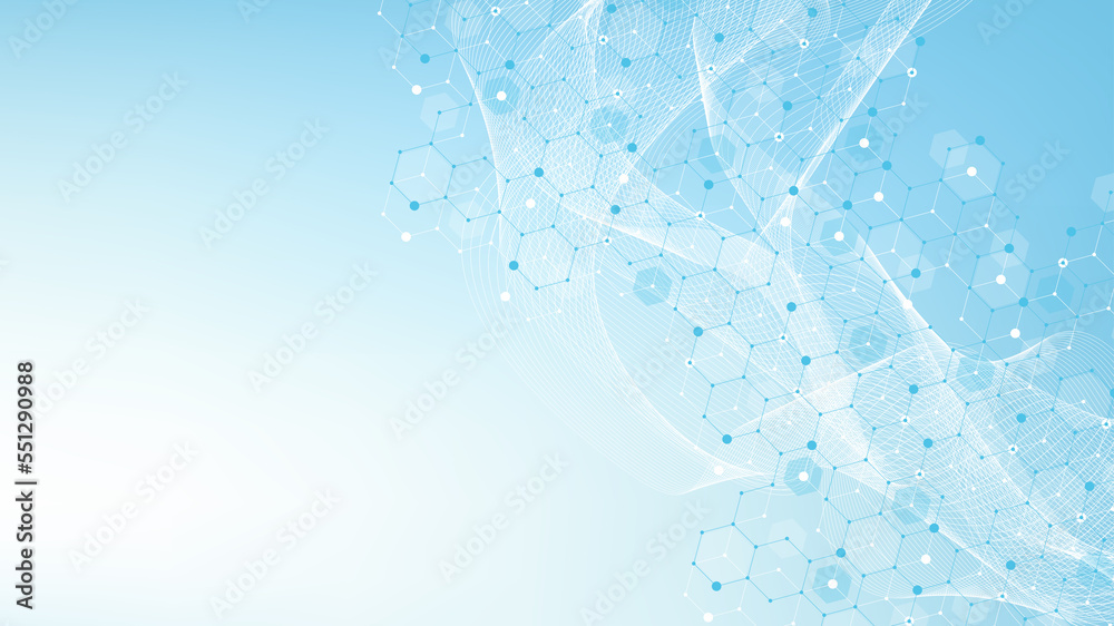 Aufkleber health care and medical pattern innovation concept science background design. abstract geometric hex