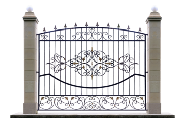 Decorative fence with pillar.