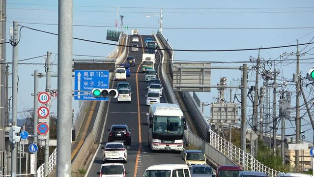 江島大橋・ベタ踏み坂（鳥取県・境港市）