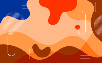 Colorfull Modern Abstrak wave background Premium Vector.