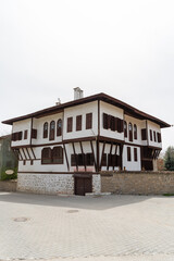 Traditional Ottoman house in Safranbolu. Safranbolu UNESCO World Heritage Site. Old wooden mansion turkish architecture. Wooden ottoman mansion