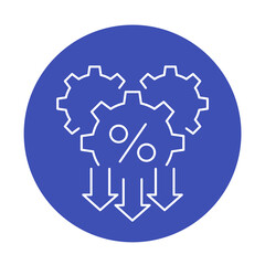 cost optimization and efficiency, linear icon