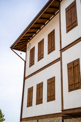 Traditional Ottoman house in Safranbolu. Safranbolu UNESCO World Heritage Site. Old wooden mansion turkish architecture. Wooden ottoman mansion