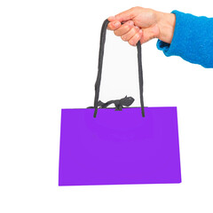 Gift bag in purple